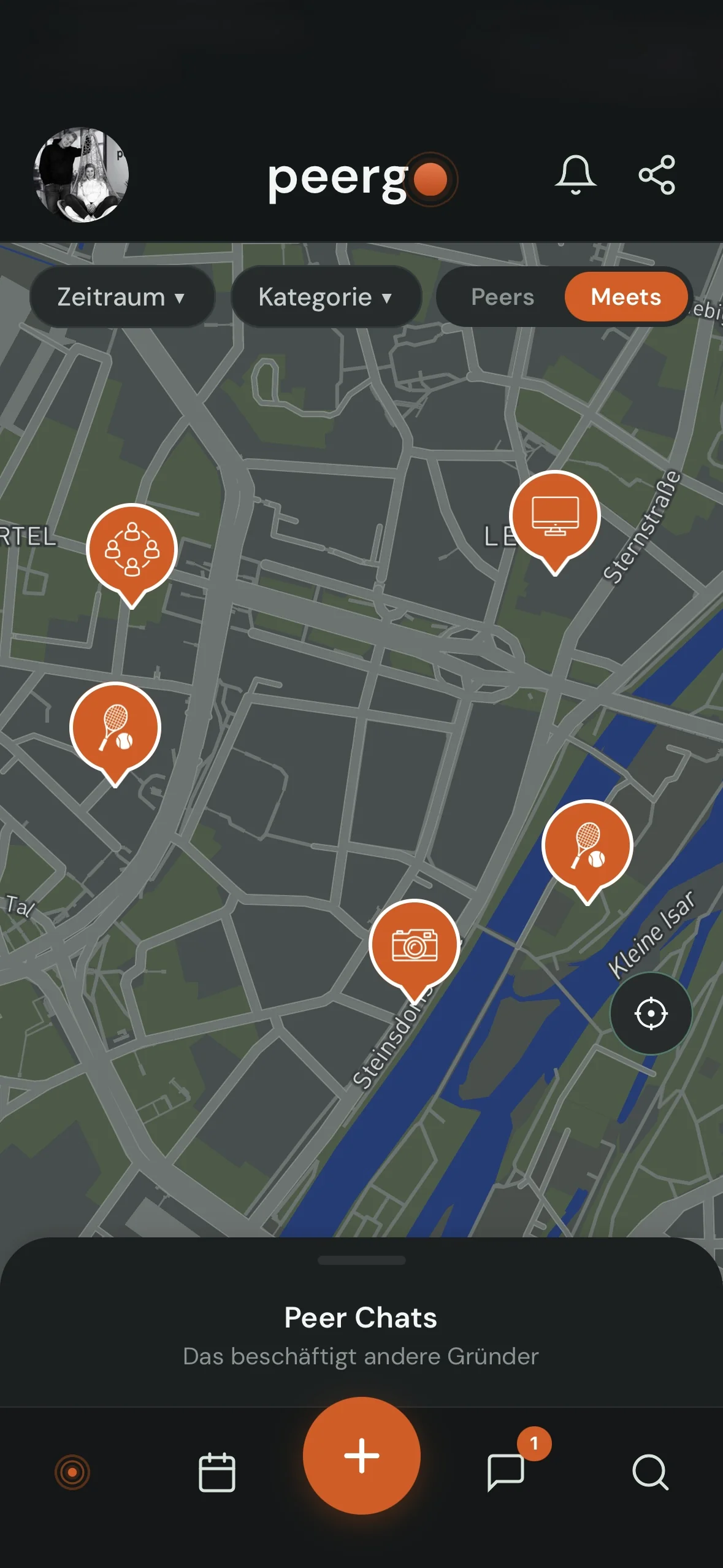 peergo App: Meet in deiner Nähe erstellen oder beitreten