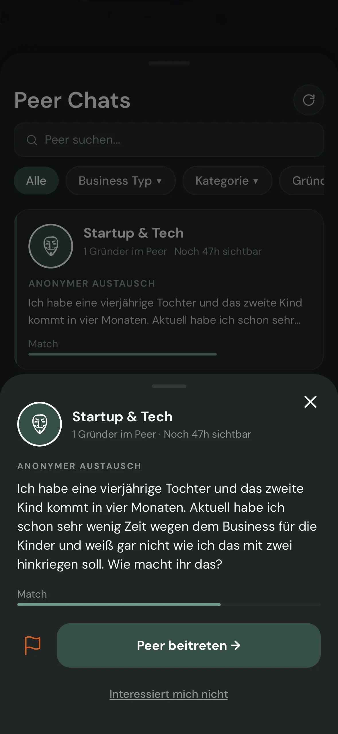 peergo App: Anonymus-Modus